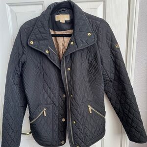MICHAEL Michael Kors Black Quilted Utility Jacket